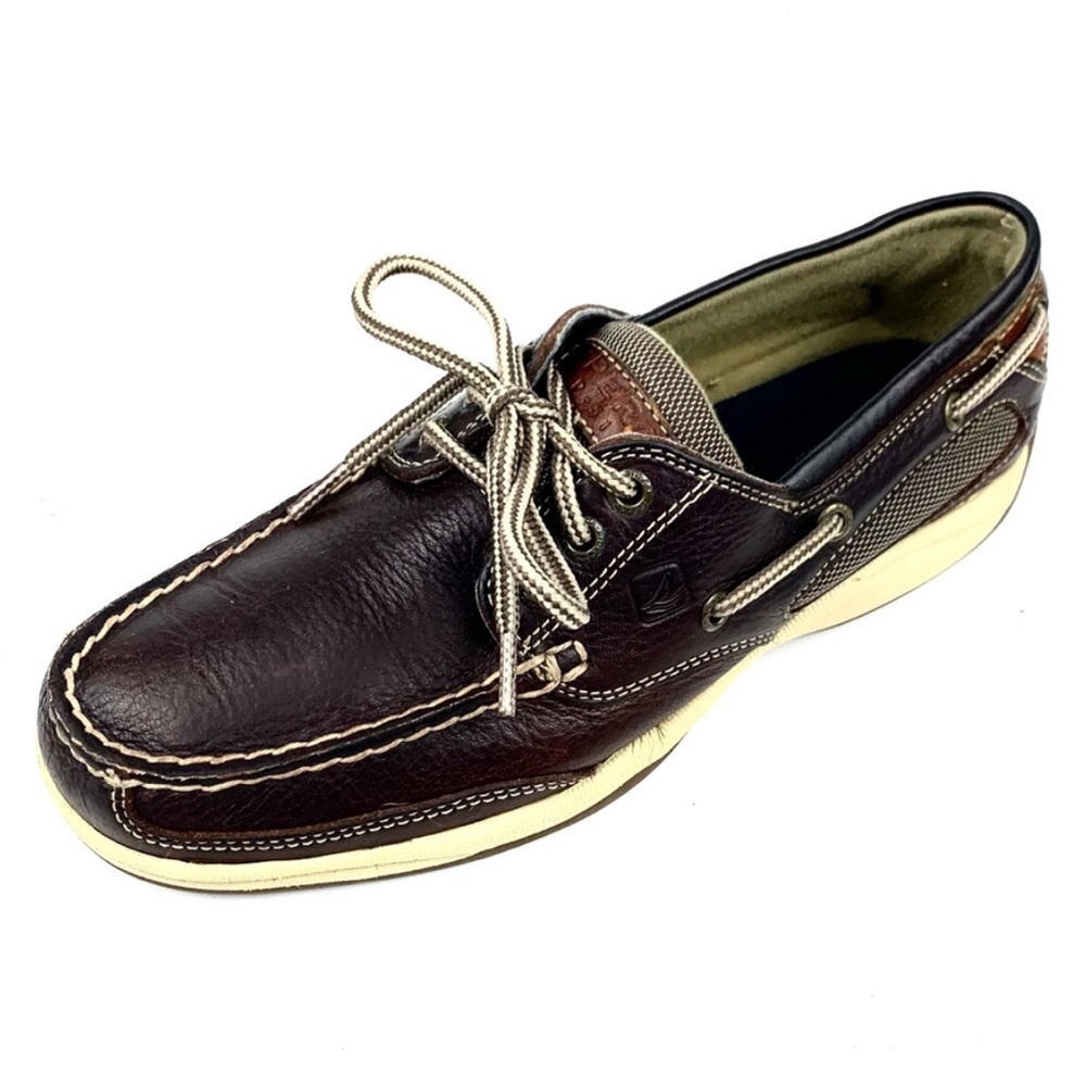 Sperry Womens Brown Leather Topsider Loafer Size 6.5